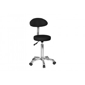 Tabouret avec dossier noir