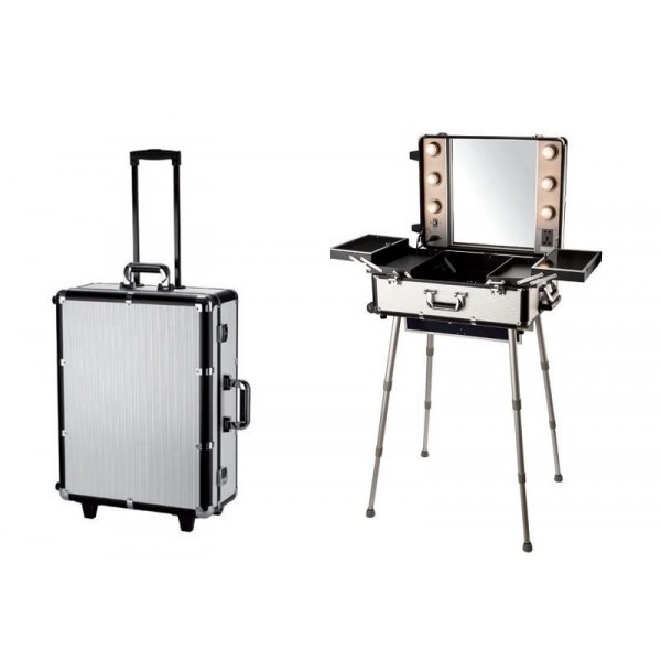 Valise studio maquillage alu