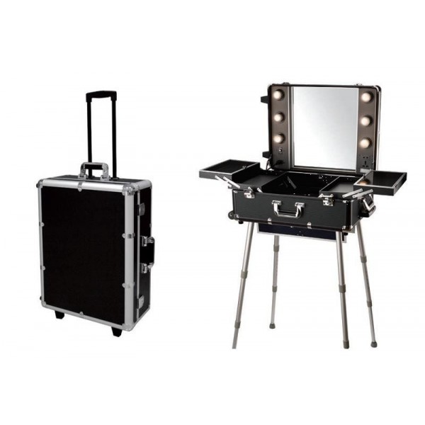 Valise studio de maquillage aluminium