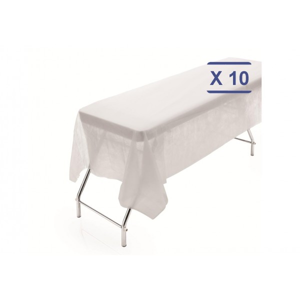 Lot de 10 draps-housses jetables pour table de massage - Spunbond