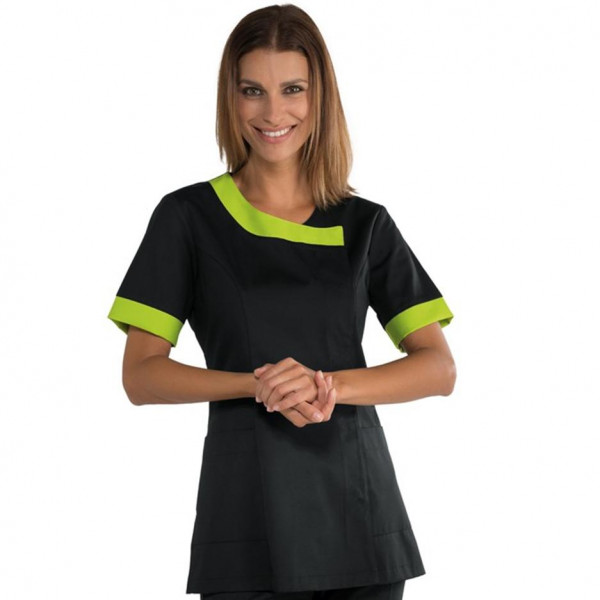 Blouse esthétique Delhi Noire et Verte