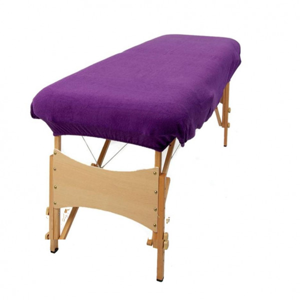 Housse éponge Violette sans trou nasal pour table de massage