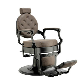 Fauteuil barbier Buzz Black cuir vieilli