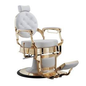 Fauteuil de barbier Buzz White Gold