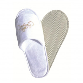 Chaussons - Mules brodées en coton
