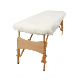 Housse éponge Blanche sans trou nasal pour tables portables