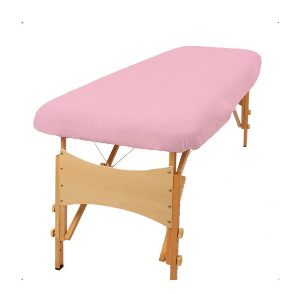 Housse éponge Rose sans trou nasal pour table de massage