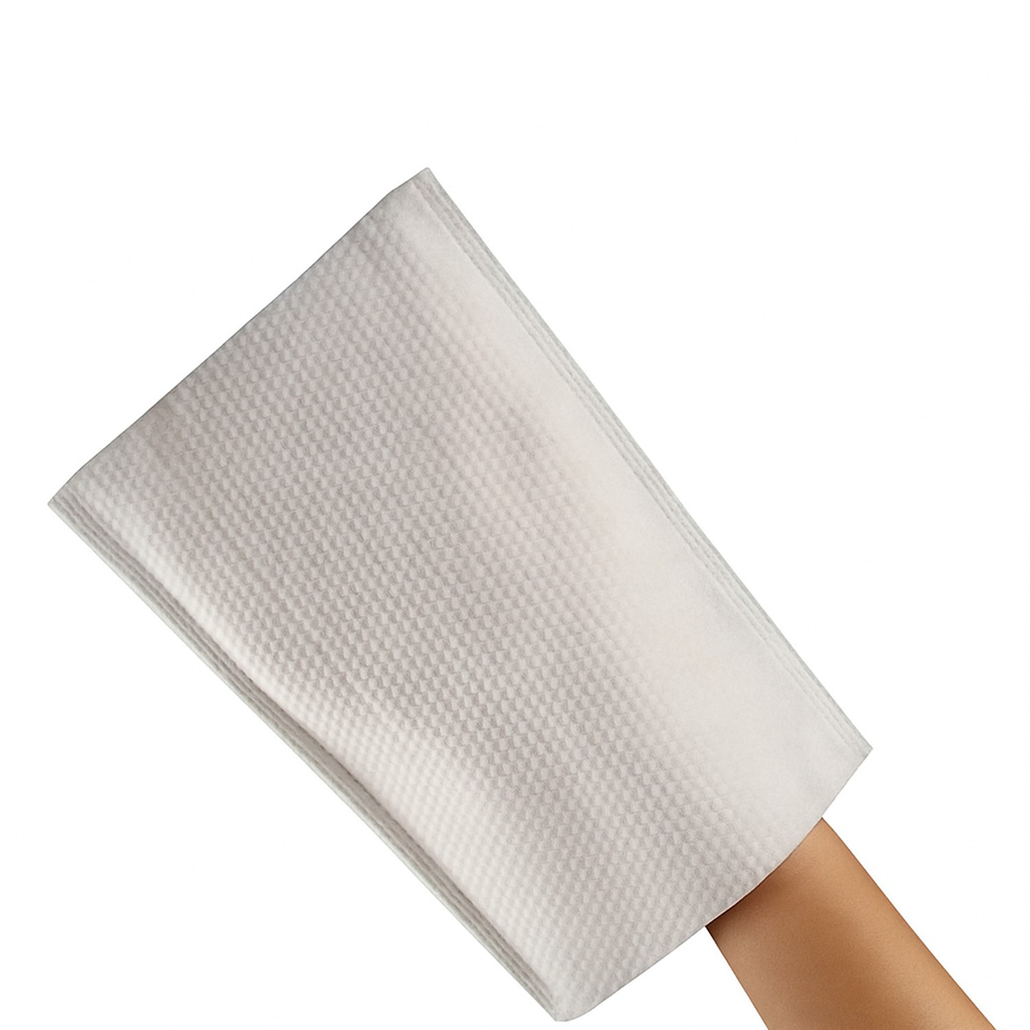 Lot De 10 Gants De Toilette Microfibre Blanc 15x21cm - Débarbouillettes Éponge Douces Avec Boîte Cadeau
