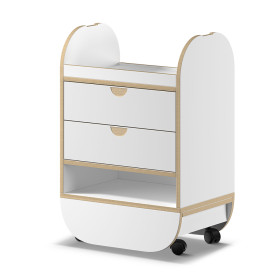 Guéridon Ikon avec tiroir Blanc