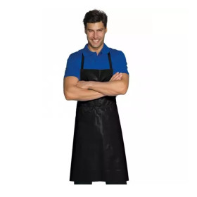 Tablier Imperm&eacute;able Cir&eacute; Noir Long &ndash; Protection Professionnelle