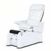 Fauteuil de pédicure Ease Blanc - Fauteuil esthétique avec massage shiatsu, balnéo et repose-pieds réglable