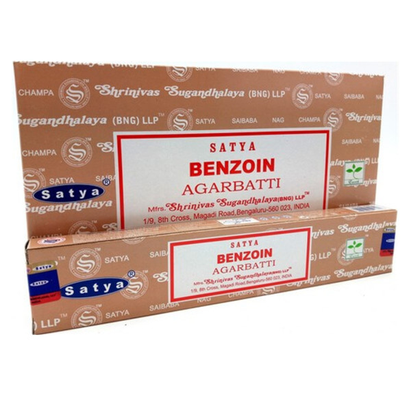 Encens Satya Benzoin – Encens indien résine benjoin parfum chaud et relaxant