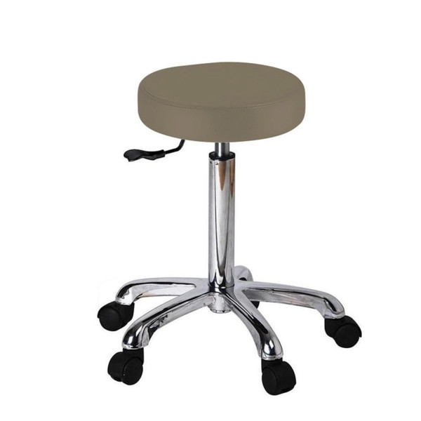 Tabouret Pneumatique Blanc Professionnel – Hauteur réglable avec roulettes pour institut de beauté, spa et cabinet médical