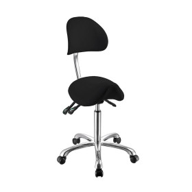Tabouret Ergonomique NOBLE Noir &ndash; Si&egrave;ge Professionnel Design avec Assise Selle et Dossier