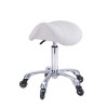 Tabouret Professionnel SILENT ORGANIC Blanc – Assise Selle Ergonomique avec Roulettes Silencieuses