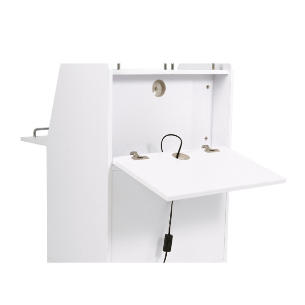 Guéridon Esthétique SPIN – Meuble Professionnel à 3 Étagères en Verre