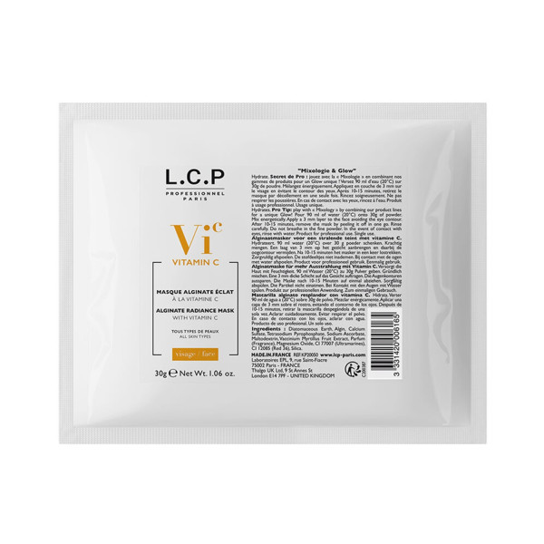 Masque Alginate Éclat à la Vitamine C L.C.P – Bonne Mine & Luminosité