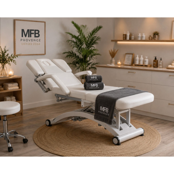 Table de massage professionnelle COBAL blanche 202 x 77 cm