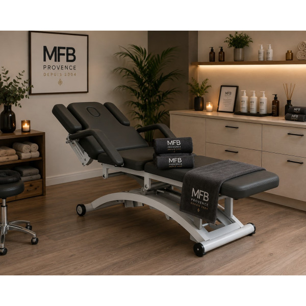 Table de massage professionnelle COBAL gris 202 x 77 cm