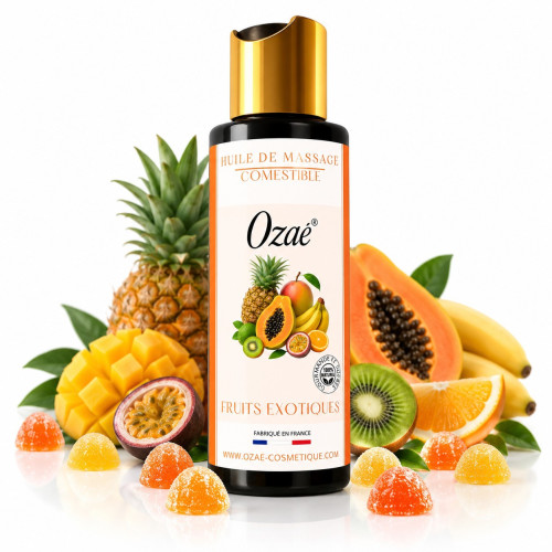 Huile de Massage Comestible Fruits Exotiques 100 ml | Ozaé