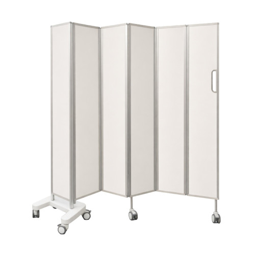 Paravent médical pliable aluminium sur roulettes Alu Screen 1518 | MFB Provence