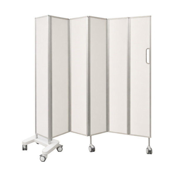 Paravent médical pliable aluminium sur roulettes Alu Screen 1518 | MFB Provence